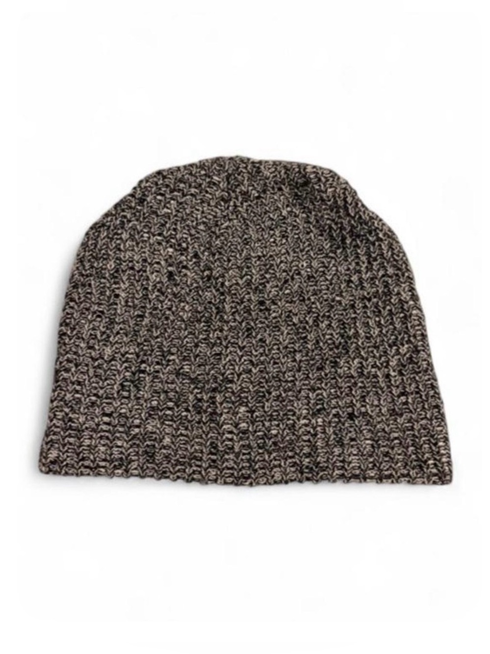 Black & White Marled Knit Beanie + FREE Squishy Cube